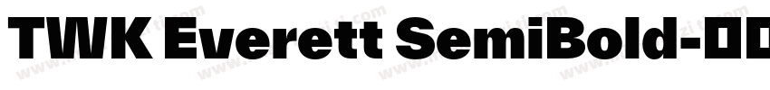 TWK Everett SemiBold字体转换